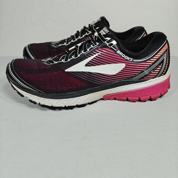 Brooks Ghost 10 Pink Peacock Running Athletic Sneakers Women Shoes Size 10.5 Med - Picture 1 of 9